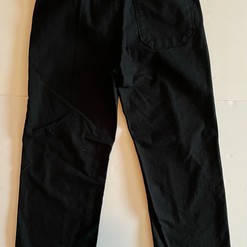 Old Navy Pull On With Drawstring Black Pants Boys Size 6-7 S Straight NWOT
